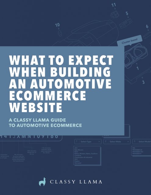 What to expect when building an automotive ecommerce website. A classy llama guide to automotive ecommerce. Classy Llama