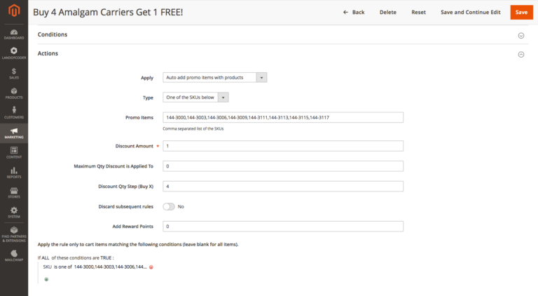 Admin Configuration of Price Rules
